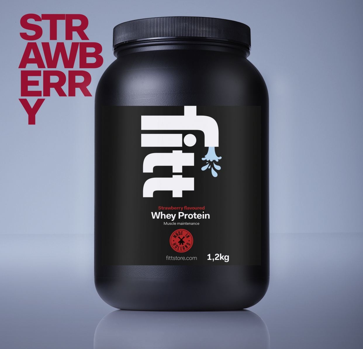 Whey-Portein Strawberry Jar 1.2kg