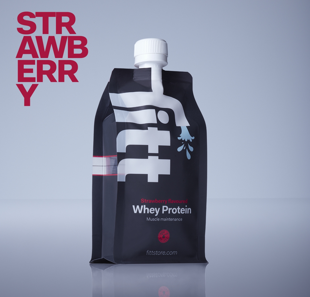 Whey-Portein Strawberry-pouche