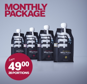 Whey Protein - Monthly Package, your price per pouch